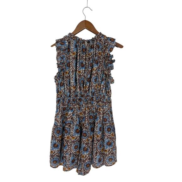 Ulla Johnson Orla Floral Romper in Caspia - Picture 12 of 16